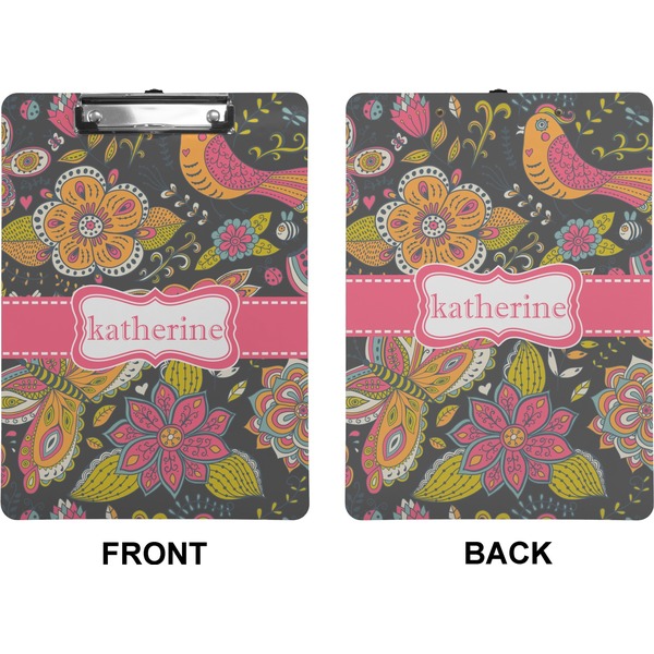 Birds & Butterflies Clipboard (Letter) (Front + Back)