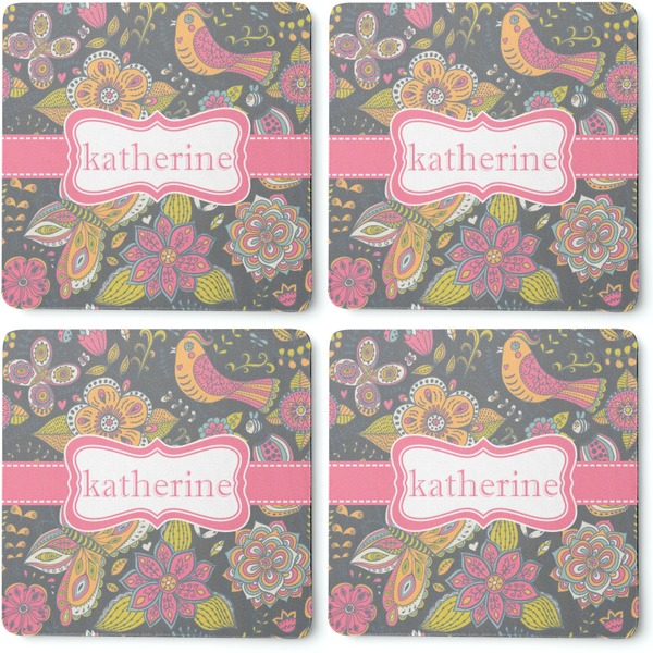 Birds & Butterflies Coaster Rubber Back - Apvl