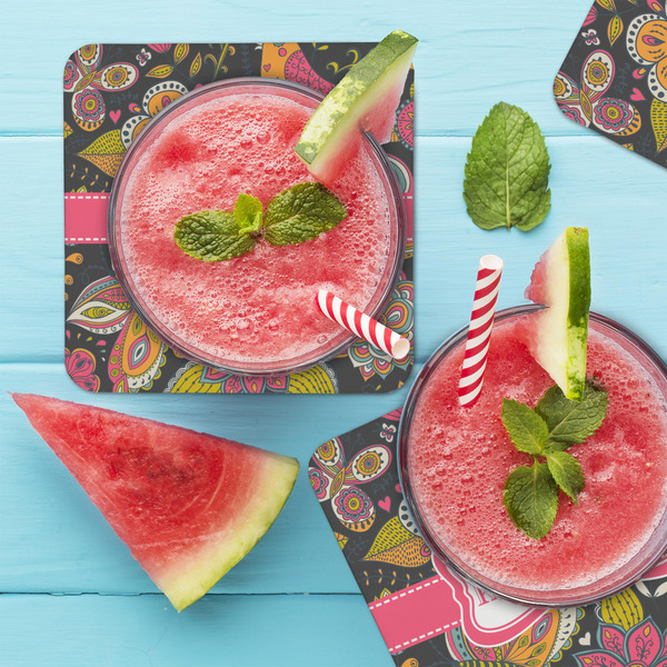 Birds & Butterflies Coaster Set - LIFESTYLE