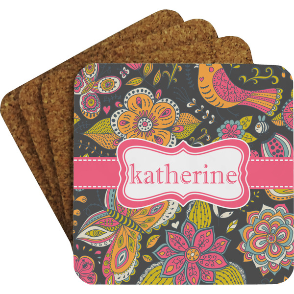 Birds & Butterflies Coaster Set (Personalized)