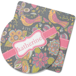 Birds & Butterflies Rubber Backed Coaster (Personalized)