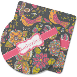 Birds & Butterflies Rubber Backed Coaster (Personalized)