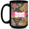 Birds & Butterflies Coffee Mug - 15 oz - Black Full