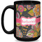 Birds & Butterflies 15 Oz Coffee Mug - Black (Personalized)