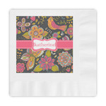 Birds & Butterflies Embossed Decorative Napkins (Personalized)