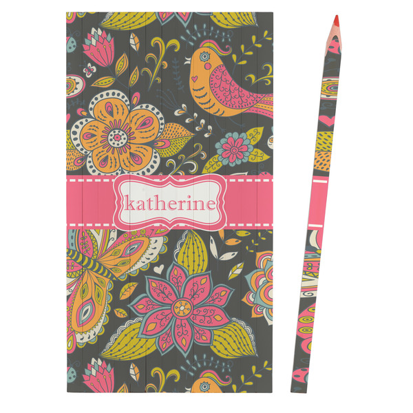 Birds & Butterflies Colored Pencils - Front View