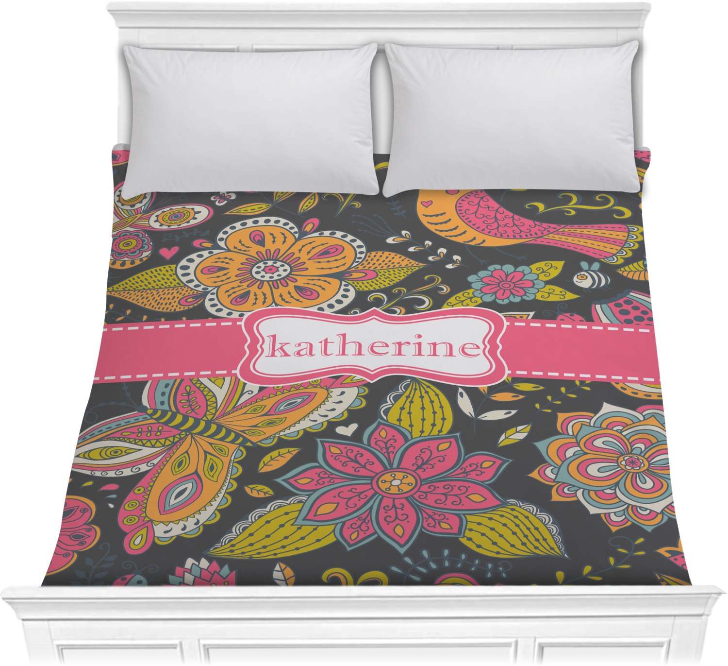 Birds & Butterflies Comforter Full / Queen (Personalized