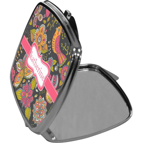 Birds & Butterflies Compact Mirror (Side View)