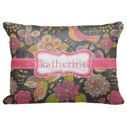 Birds & Butterflies Decorative Baby Pillowcase - 16"x12" (Personalized)