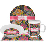 Birds & Butterflies Dinner Set - Single 4 Pc Setting w/ Name or Text