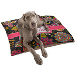 Birds & Butterflies Dog Bed - Large w/ Name or Text