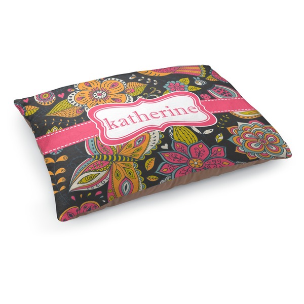 Custom Birds & Butterflies Dog Bed - Medium w/ Name or Text
