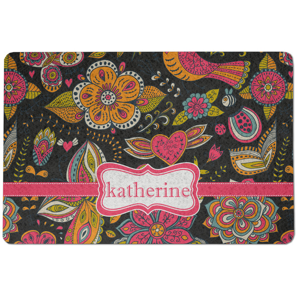 Birds & Butterflies Dog Food Mat - Small without bowls