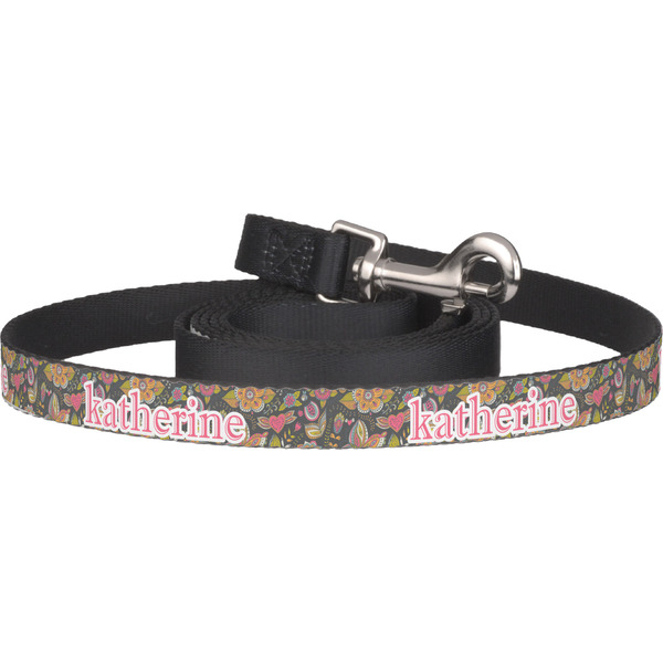 Custom Birds & Butterflies Dog Leash (Personalized)