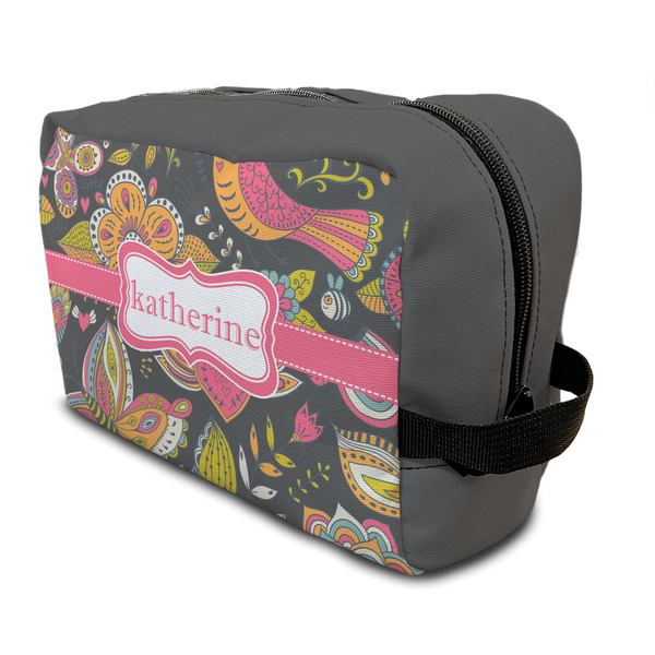 Custom Birds & Butterflies Toiletry Bag / Dopp Kit (Personalized)