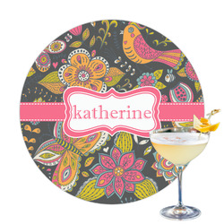 Birds & Butterflies Printed Drink Topper - 3.25" (Personalized)