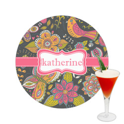 Birds & Butterflies Printed Drink Topper -  2.5" (Personalized)