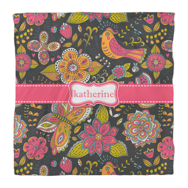 Birds & Butterflies Duvet Cover - Queen - Front