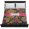 Birds & Butterflies Duvet Cover - Queen - On Bed - No Prop