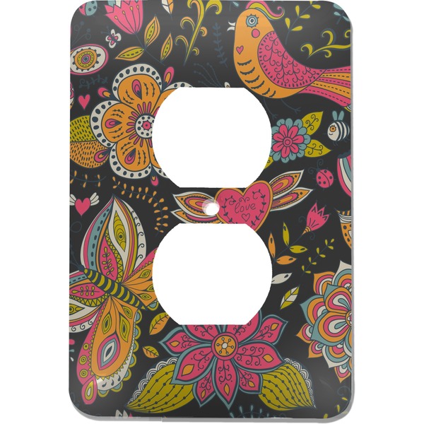 Custom Birds & Butterflies Electric Outlet Plate