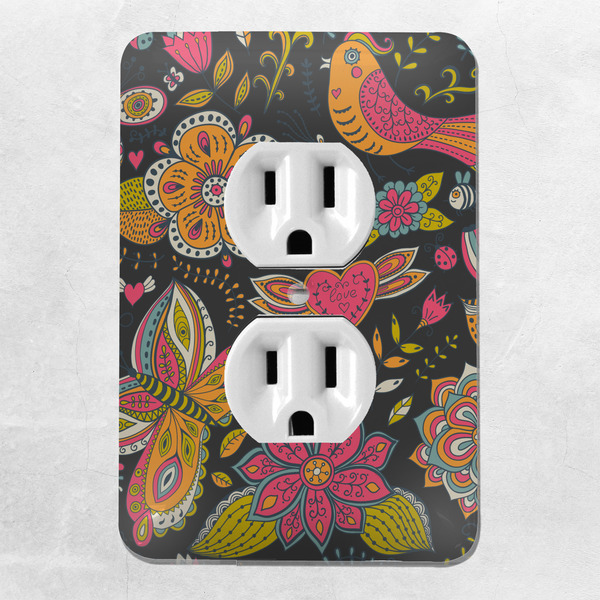 Birds & Butterflies Electric Outlet Plate - LIFESTYLE