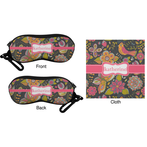 Birds & Butterflies Eyeglass Case & Cloth (Approval)