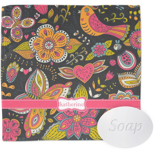 Custom Birds & Butterflies Washcloth (Personalized)