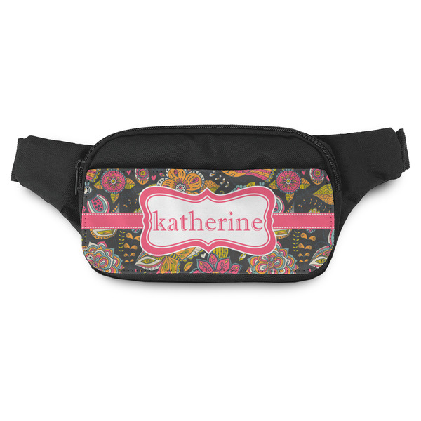 Custom Birds & Butterflies Fanny Pack - Modern Style (Personalized)