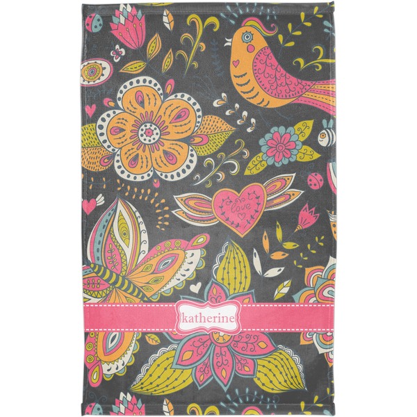 Birds & Butterflies Finger Tip Towel - Full View