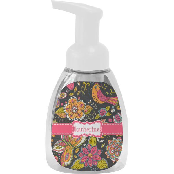 Custom Birds & Butterflies Foam Soap Bottle - White (Personalized)