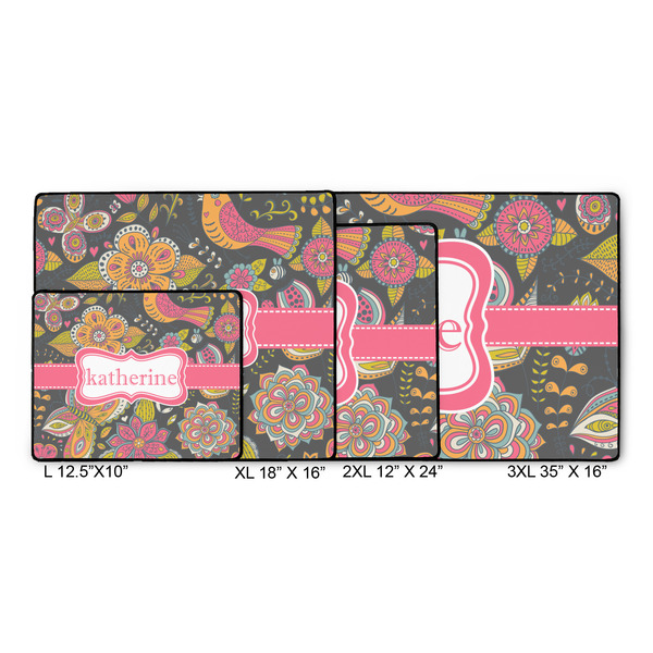 Birds & Butterflies Gaming Mats - SIZE CHART