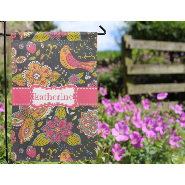 Birds & Butterflies Garden Flag - Outside In Flowers