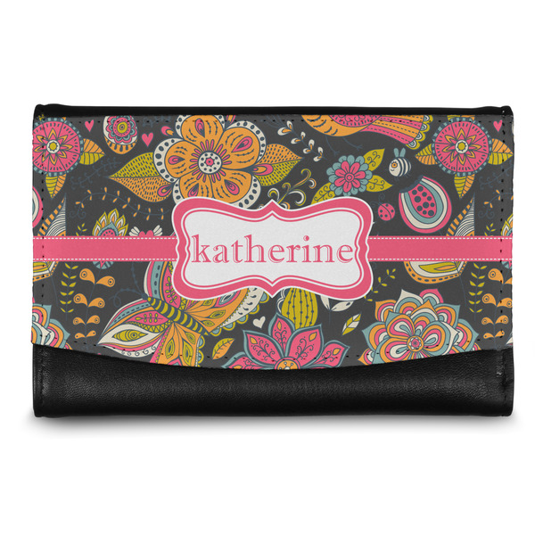 Custom Birds & Butterflies Genuine Leather Women's Wallet - Small (Personalized)