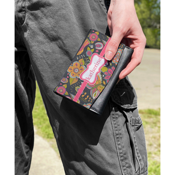 Birds & Butterflies Genuine Leather Womens Wallet - In Context