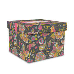 Birds & Butterflies Gift Box with Lid - Canvas Wrapped - Medium (Personalized)