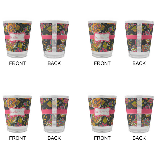 Birds & Butterflies Glass Shot Glass - Standard - Set of 4 - APPROVAL