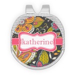 Birds & Butterflies Golf Ball Marker - Hat Clip - Silver