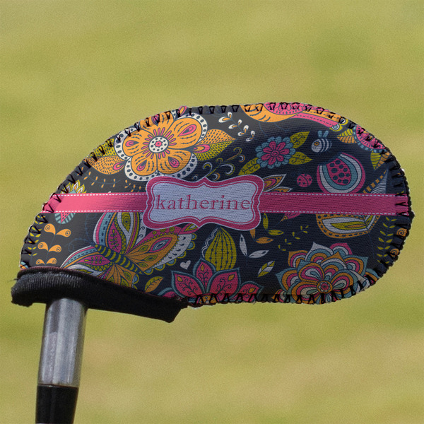 Custom Birds & Butterflies Golf Club Iron Cover (Personalized)