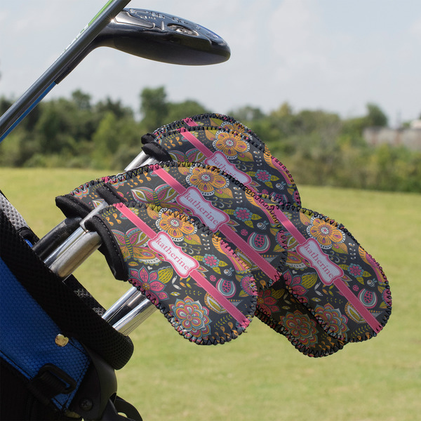 Custom Birds & Butterflies Golf Club Iron Cover - Set of 9 (Personalized)