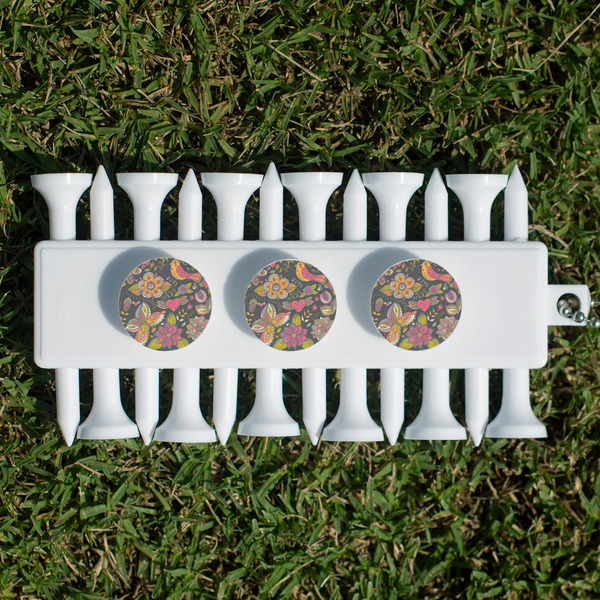Birds & Butterflies Golf Tees & Ball Markers Set - Back