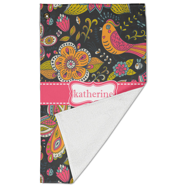 Birds & Butterflies Golf Towel - Folded (Large)
