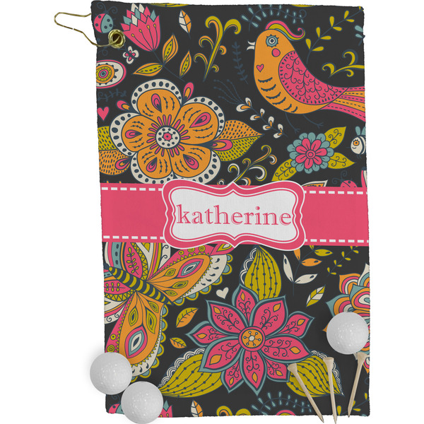 Birds & Butterflies Golf Towel (Personalized)