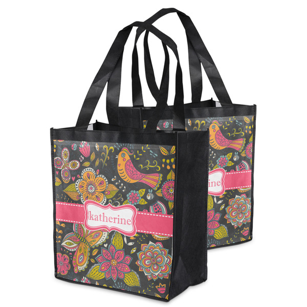 Birds & Butterflies Grocery Bag - MAIN