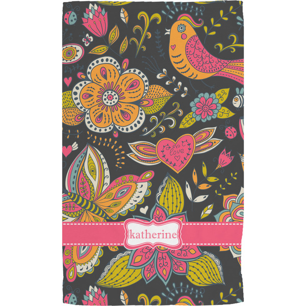 Birds & Butterflies Hand Towel (Personalized)