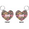Birds & Butterflies Heart Keychain (Front + Back)