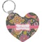 Birds & Butterflies Heart Keychain (Personalized)