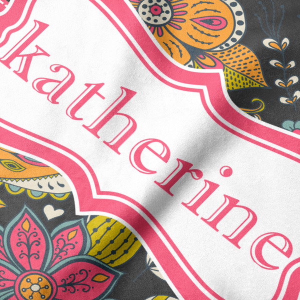 Birds & Butterflies Hooded Baby Towel- Detail Close Up