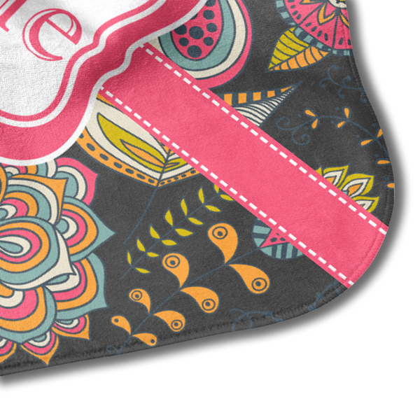 Birds & Butterflies Hooded Baby Towel- Detail Corner