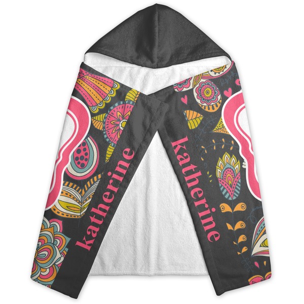 Birds & Butterflies Hooded Towel - Folded