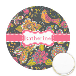 Birds & Butterflies Printed Cookie Topper - Round (Personalized)